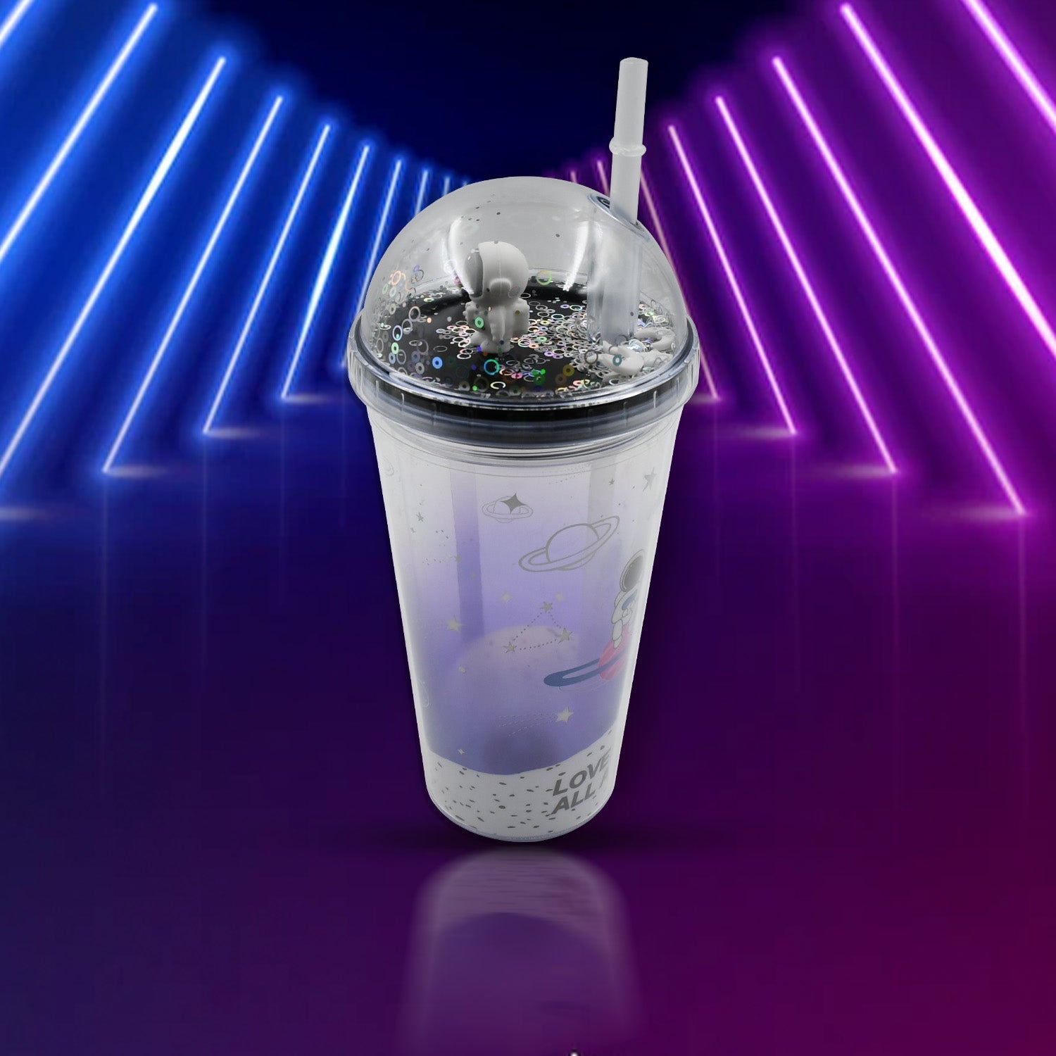 6883B LED Glow Light, Design Printed Insulated Double Wall Plastic Tumbler Cups With Straws 13oz Theming Astronaut in Space Travel Tumbler Freezer Mug Drinking Cups for Boys and Girls School/Tuition/Gym/ Picnic (Pack Of 1) 6883B LED Glow Light, Design Printed Insulated Double Wall Plastic Tumbler Cups With Straws 13oz Theming Astronaut in Space Travel Tumbler Freezer Mug Drinking Cups for Boys and Girls School/Tuition/Gym/ Picnic (Pack Of 1)